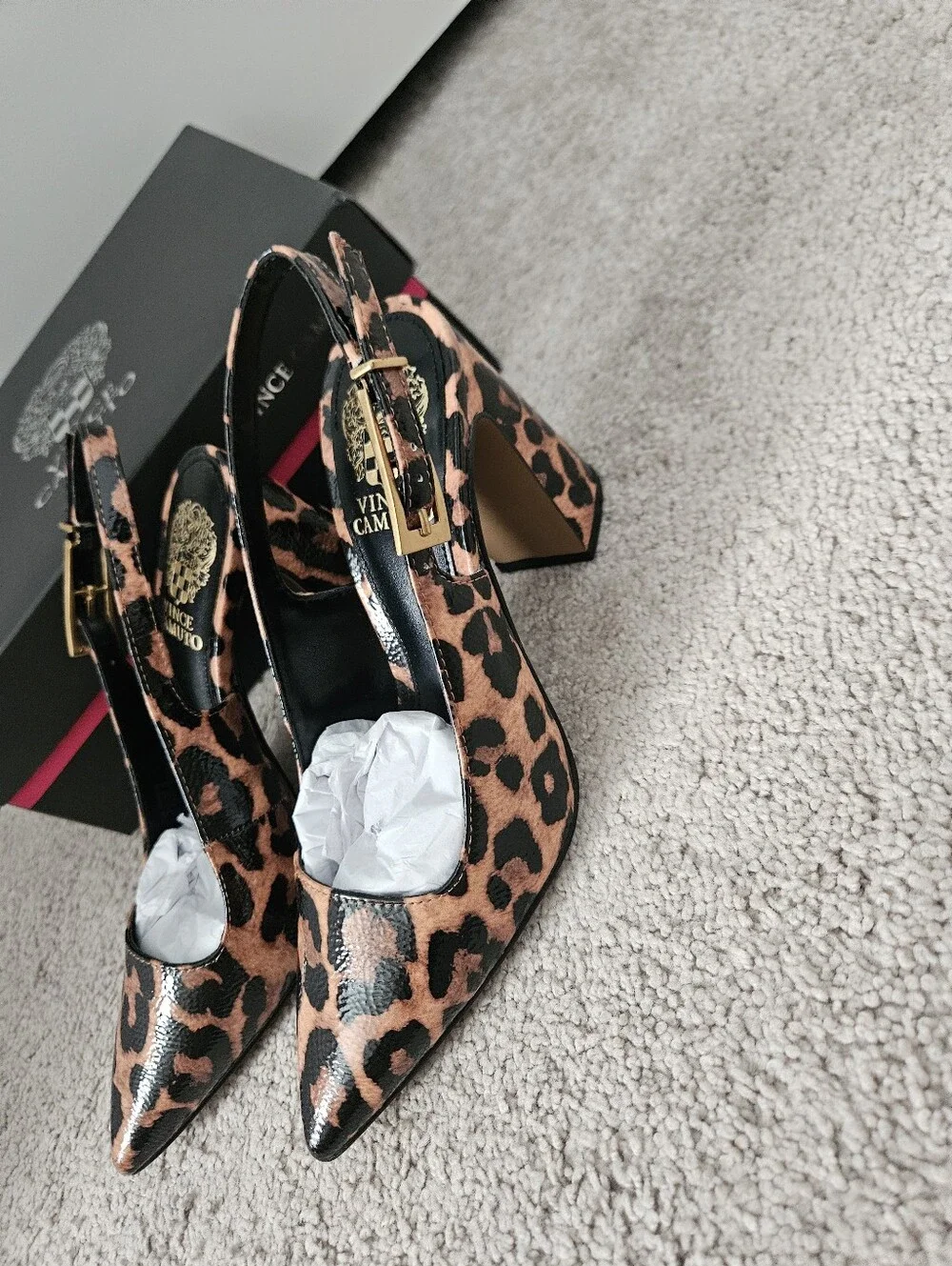 Vince Camuto New In Box Amaryn Slingback Pump Leopard Size 6.5
